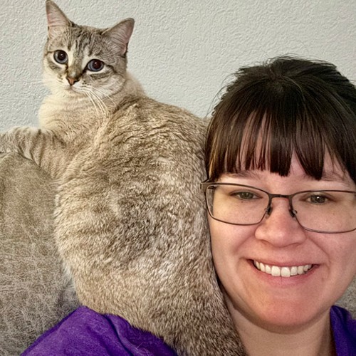 dr abbott and cat together
