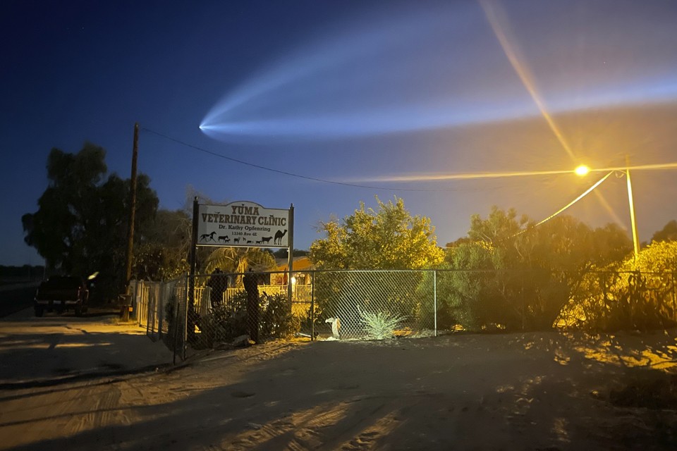 rocket launch above veterinary clinic